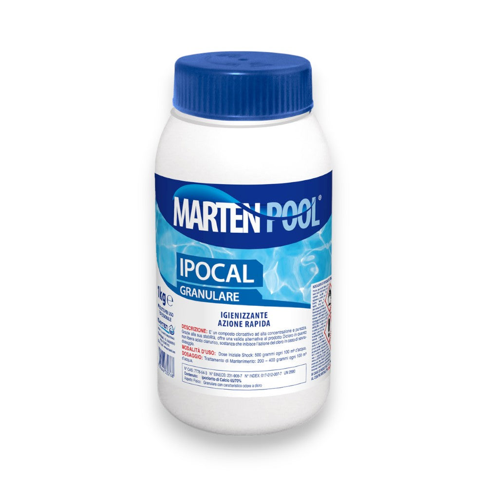Igienizzante granulare ad azione rapida ipocal per piscina 1 kg
