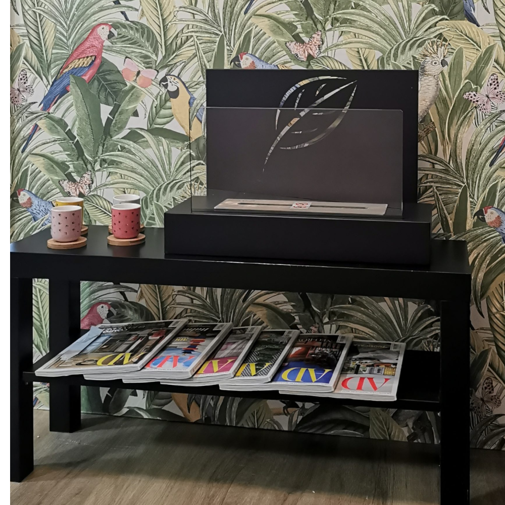 Camino a bioetanolo 2,5 kw riscaldamento a liquido con kit di fissaggio a parete Procida