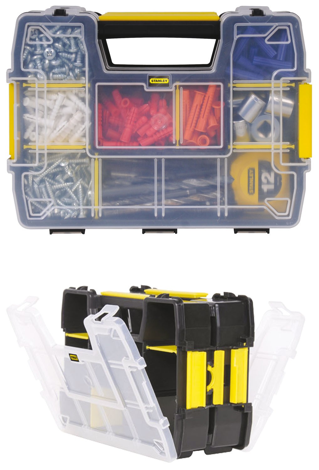 Cassetta portaminuterie e viti con scompartimenti modulari Organizer Stanley STST1-71197