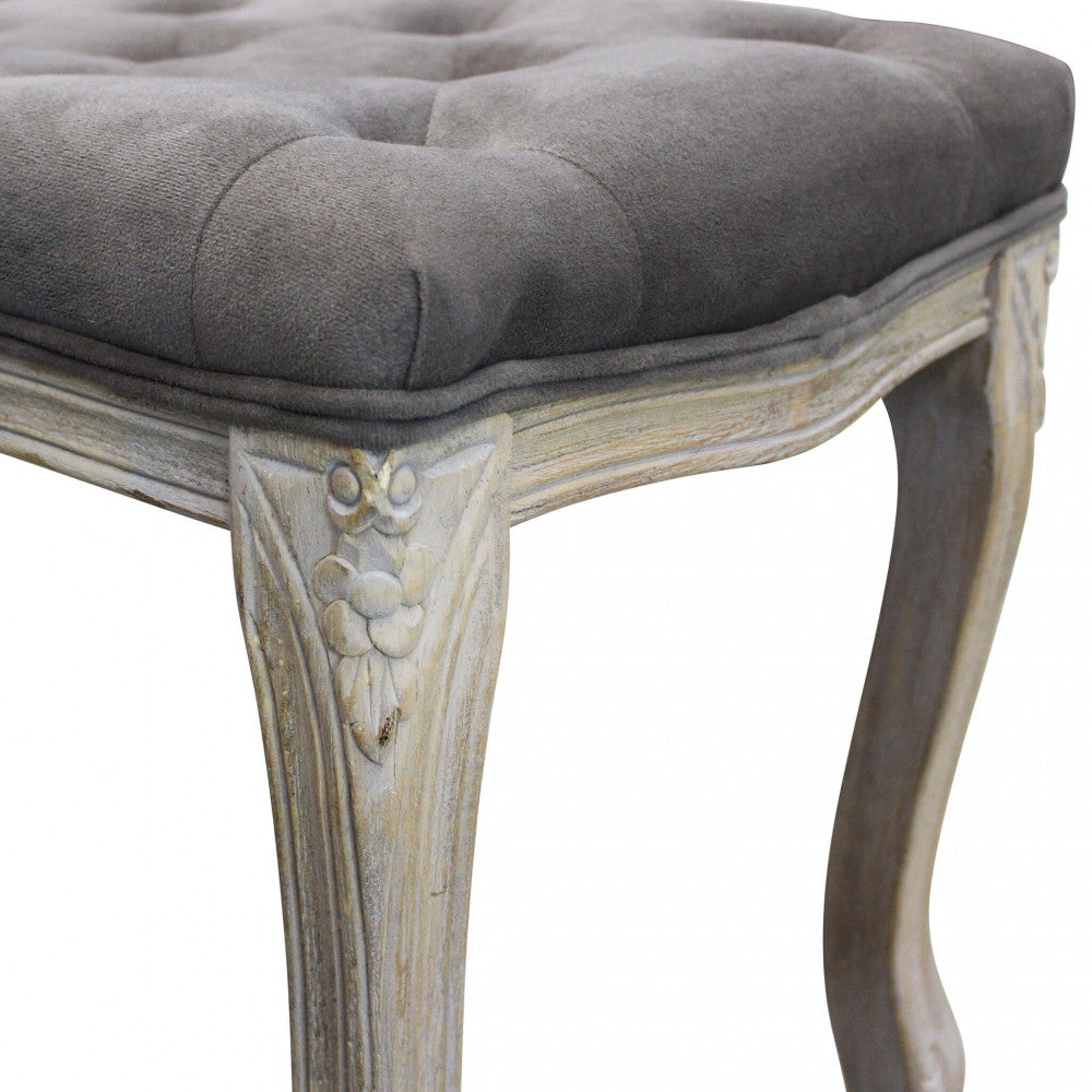 Panca da interno in legno e velluto con design moderno 110x36xH47 cm
