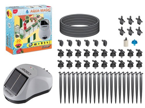 Irrigatore automatico con pannello solare max 20 vasi con kit completo