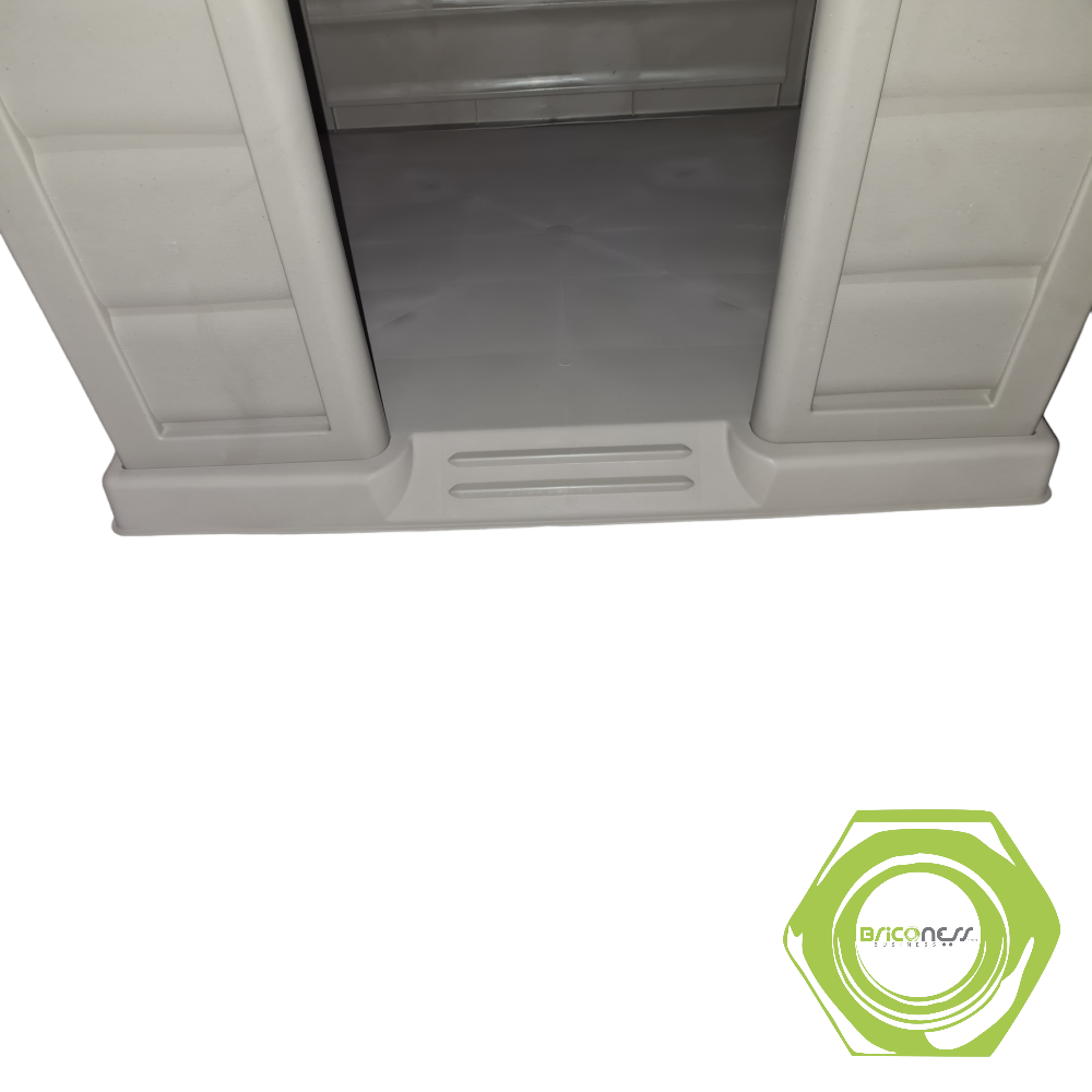 Cuccia per cani in resina Taglia Grande beige con tetto rosso Happy House Doggy Large