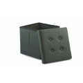Pouf seduta contenitore multiuso con struttura in MDF rivestito in ecopelle Mini Box
