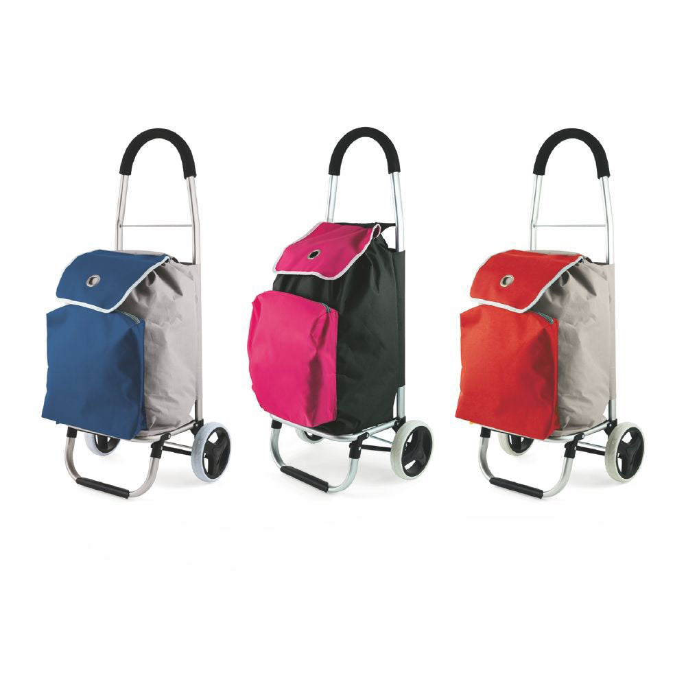 Carrello porta spesa 33 L termico struttura in alluminio 2 ruote borsa termica