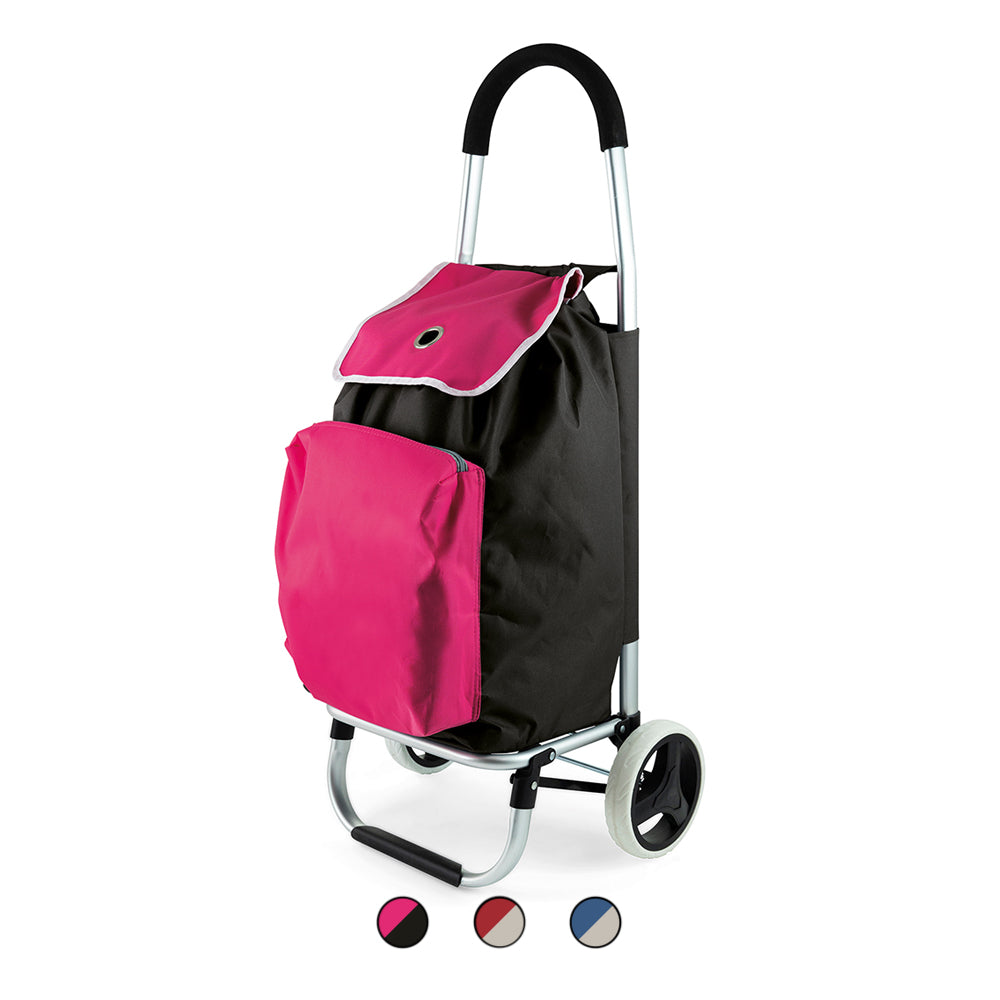 Carrello porta spesa 33 L termico struttura in alluminio 2 ruote borsa termica