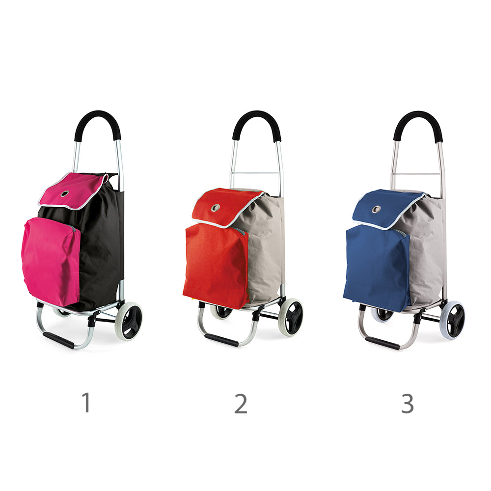 Carrello porta spesa 33 L termico struttura in alluminio 2 ruote borsa termica