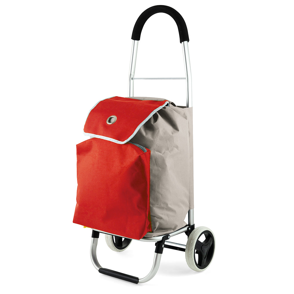 Carrello porta spesa 33 L termico struttura in alluminio 2 ruote borsa termica