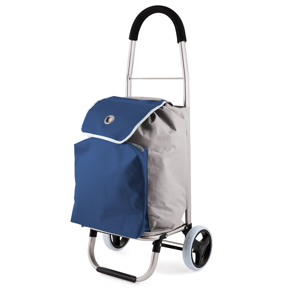 Carrello porta spesa 33 L termico struttura in alluminio 2 ruote borsa termica