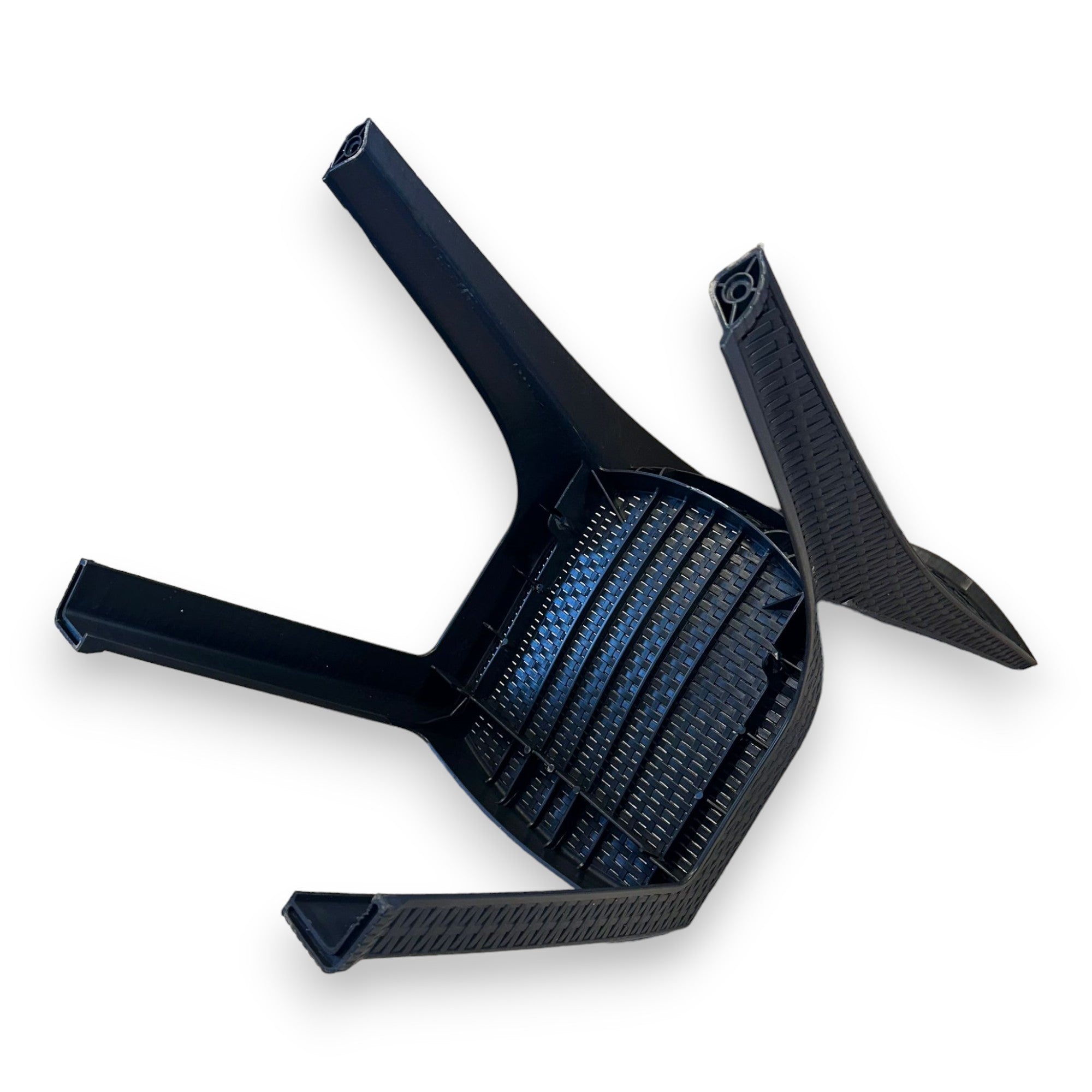 Sedia impilabile da interno ed esterno giardino in resina effetto rattan antracite senza braccioli Roma