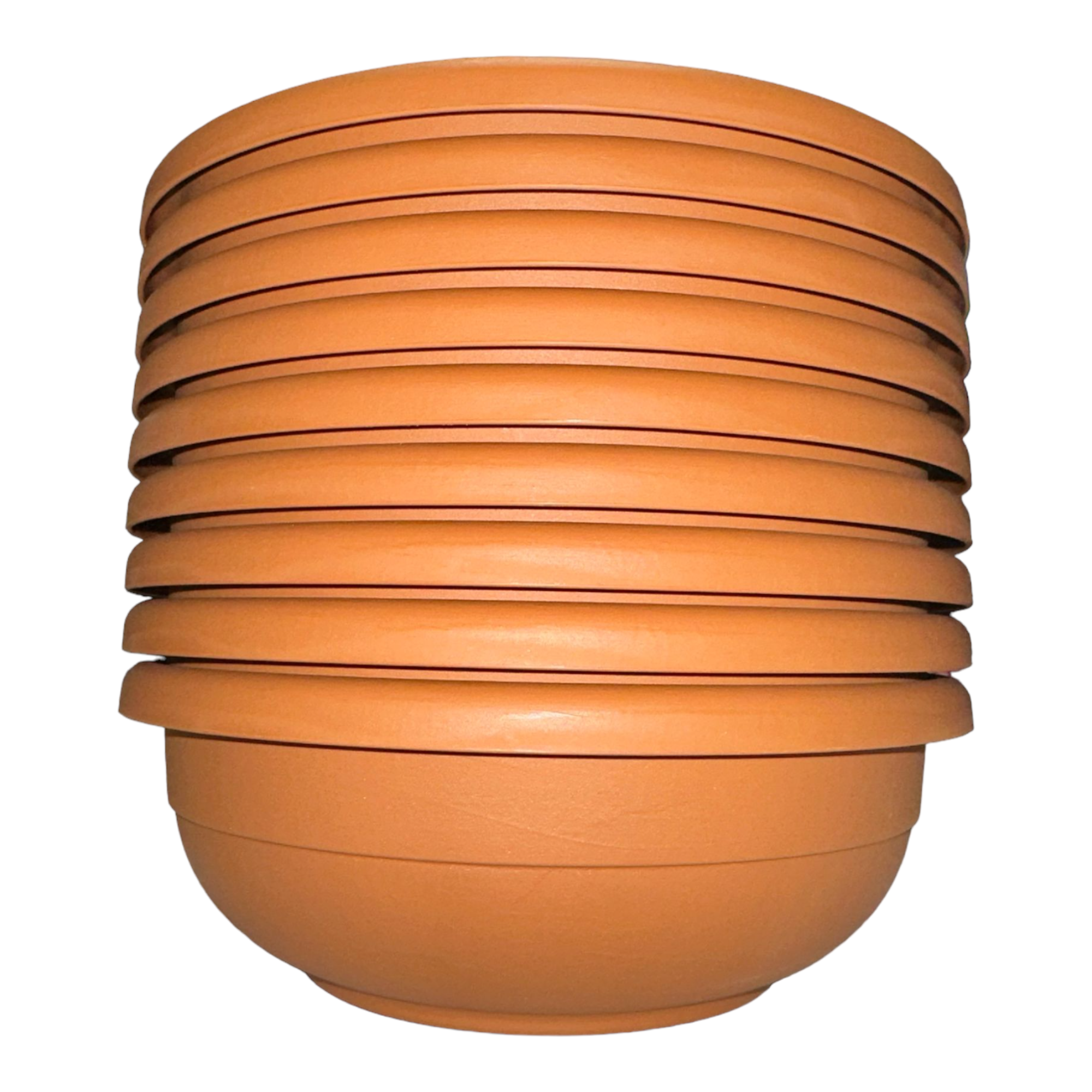 Vaso tondo a ciotola in resina color terracotta da giardino Aurora Telcom