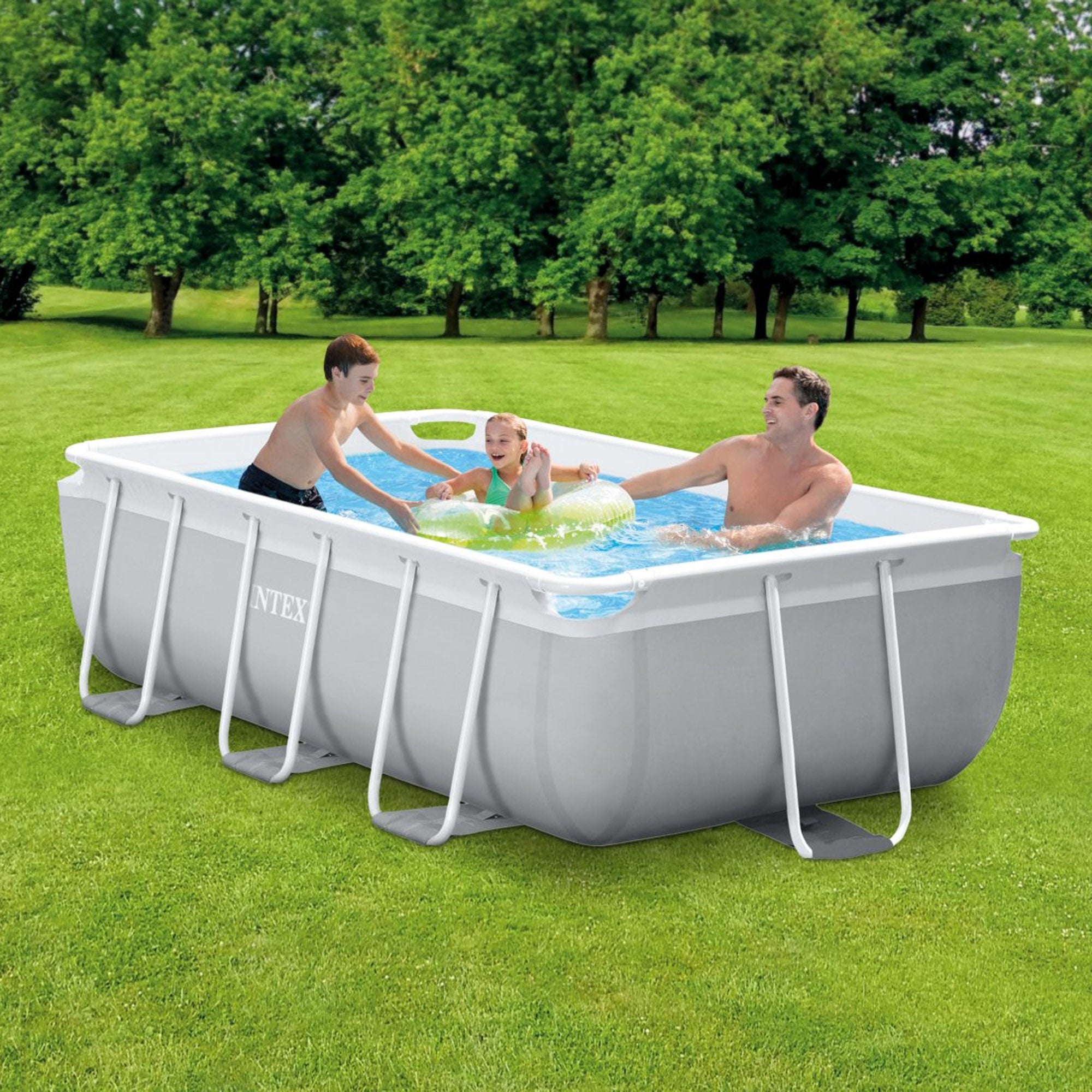 Piscina rettangolare con struttura 300x175xH80 cm Prism Frame INTEX26784