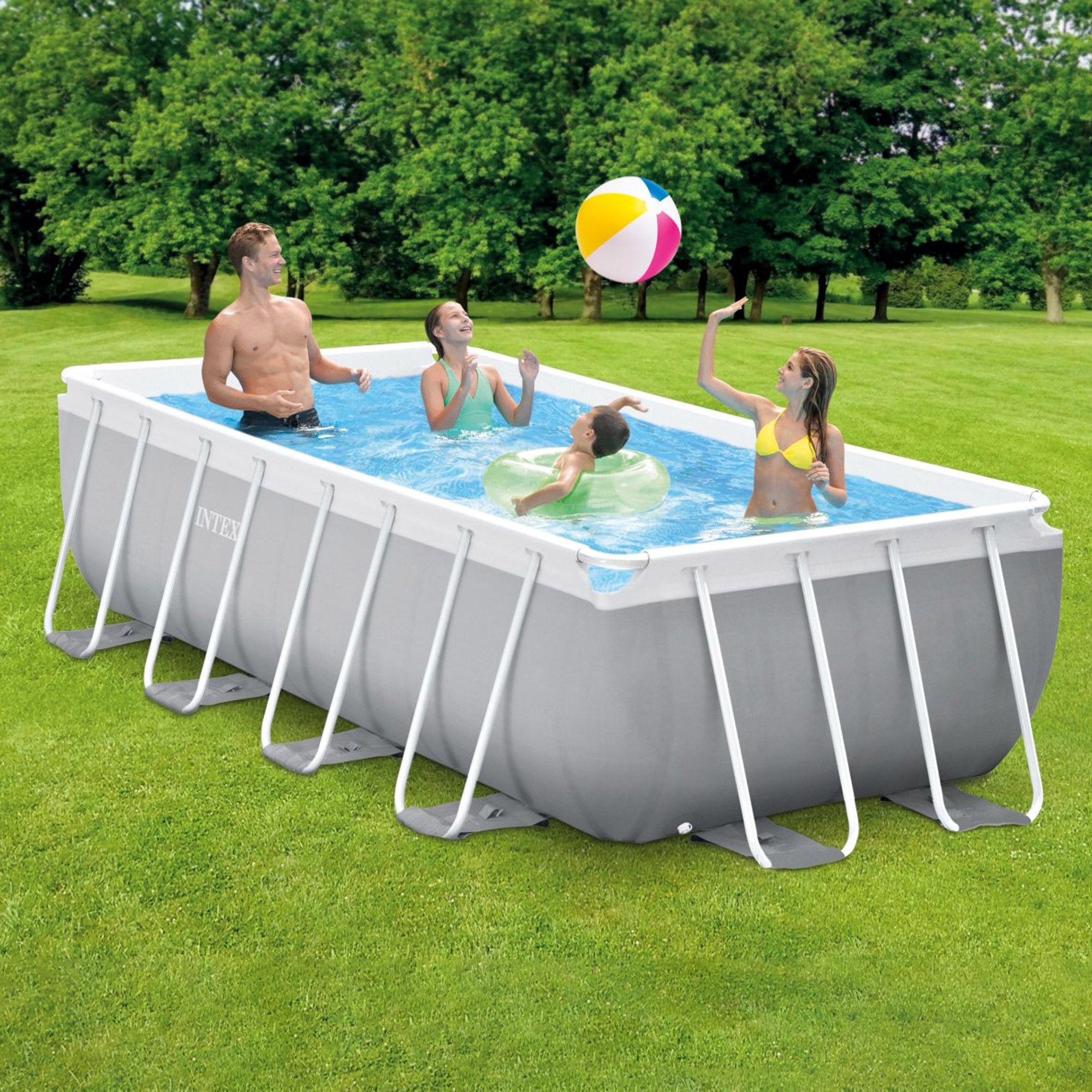 Piscina rettangolare con struttura 400x200xH122 cm Prism Frame INTEX26790