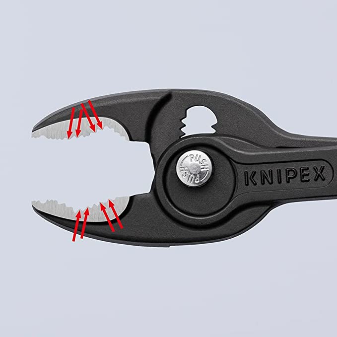 Pinza regolabile con manico antiscivolo e presa frontale e laterale professionale Twingrip8201 KNIPEX