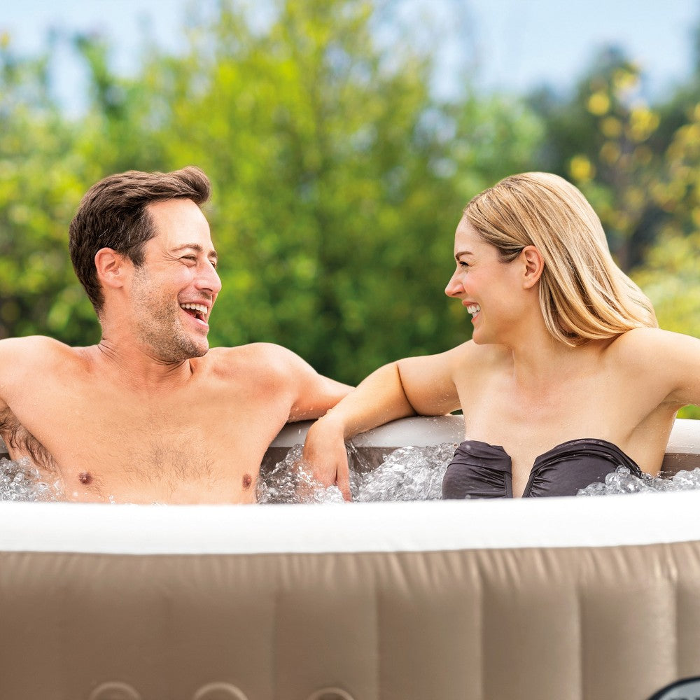 Piscina SPA idromassaggio beige 4 posti Ø196xH71 cm "Pure Spa Bubble Massage" INTEX28426