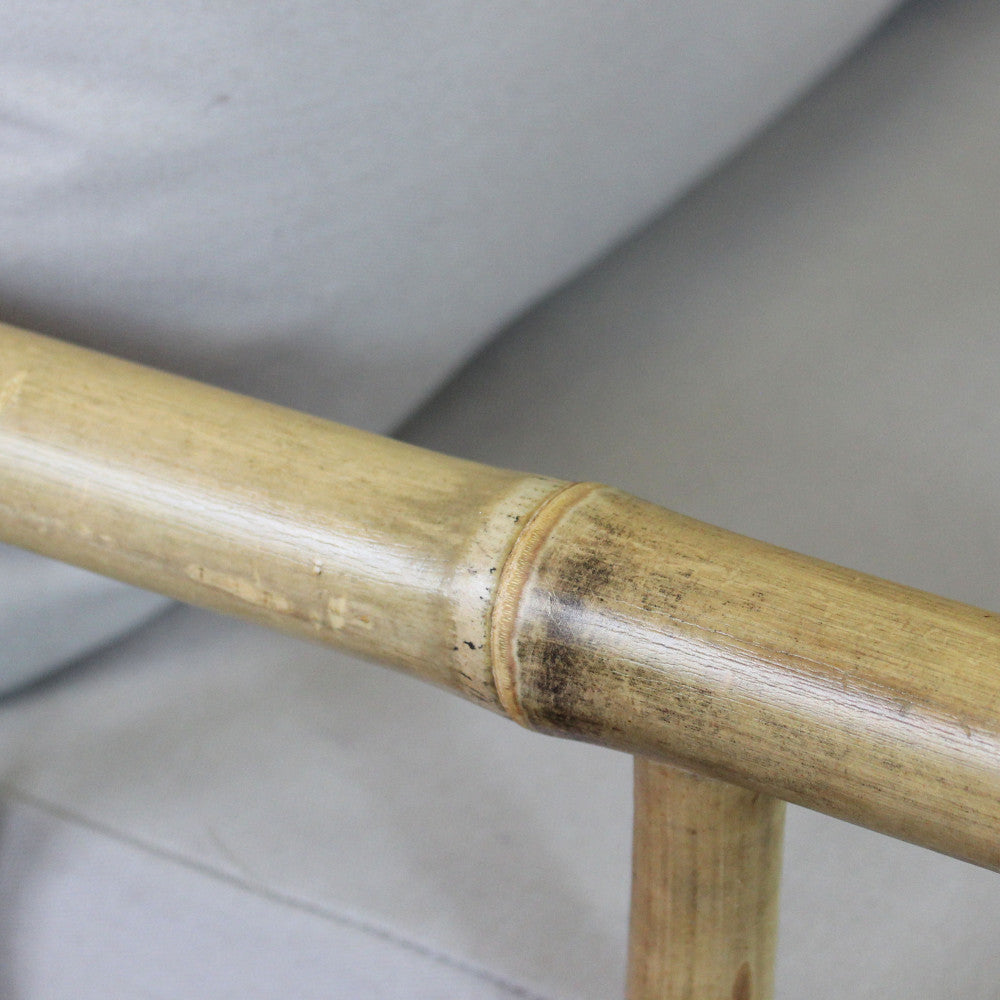 Poltrona in bamboo marrone con cuscino 70x70xH80 cm comoda ed elegante Margarita