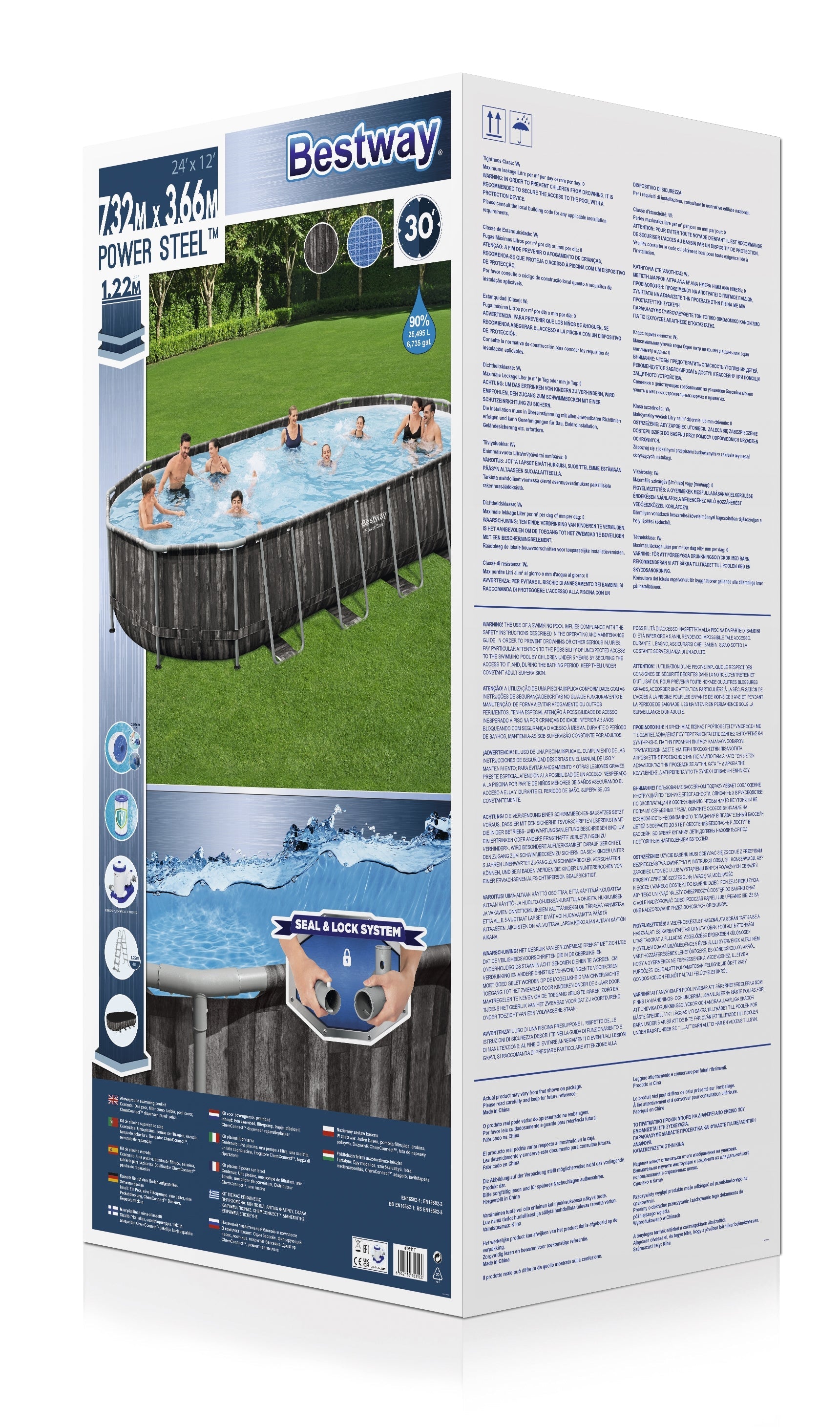 Piscina fuori terra ovale Power Steel 732x366x122 cm Bestway 5611T