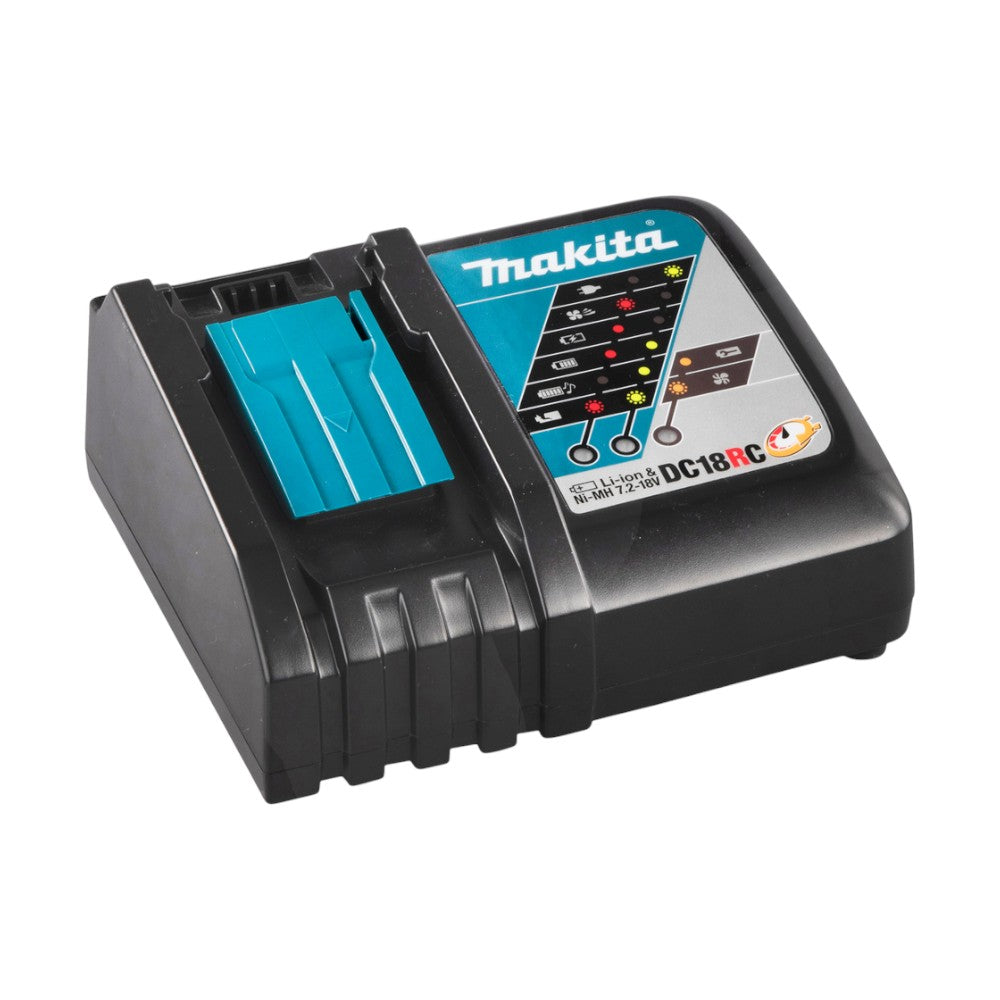 Trapano avvitatore professionale con percussione 2 velocità 18V 3Ah con 3 batterie e valigetta MAKPAC DHP482RF3J