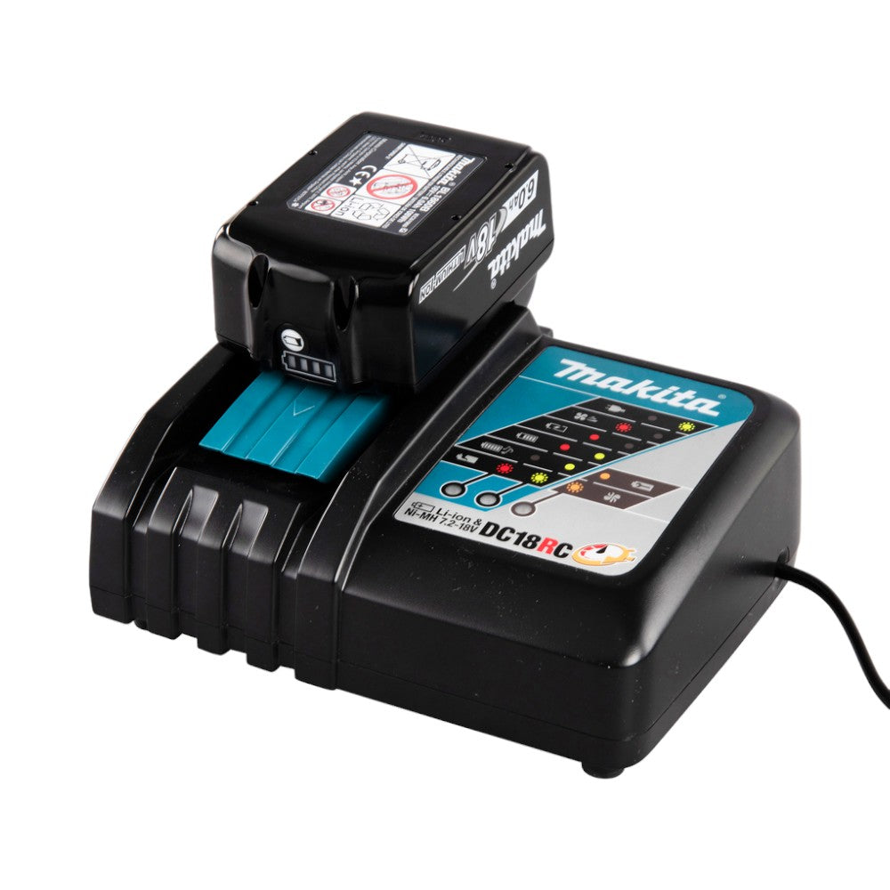 Trapano avvitatore professionale con percussione 2 velocità 18V 3Ah con 3 batterie e valigetta MAKPAC DHP482RF3J