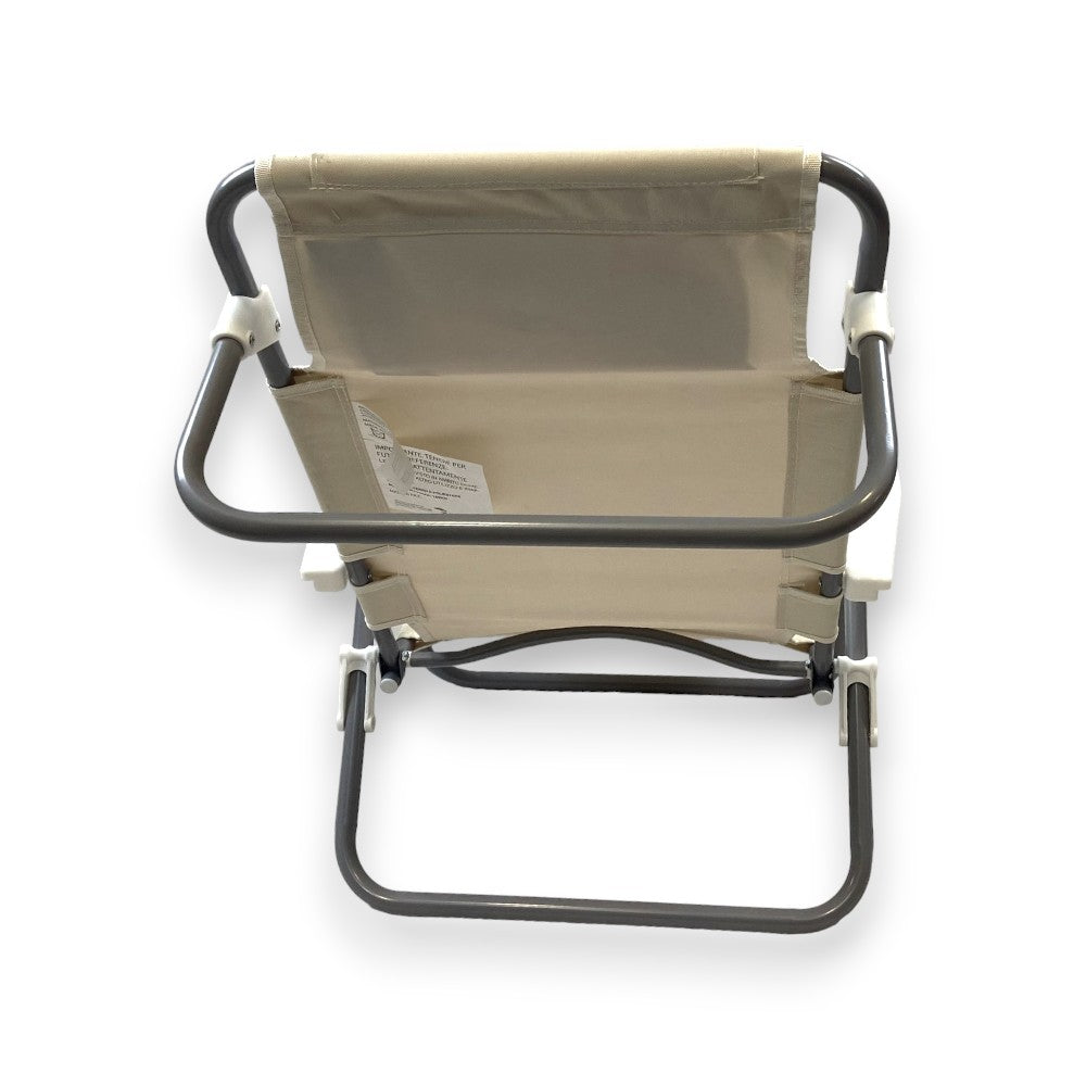 Spiaggina sdraio regolabile 2in1 lettino da spiaggia con braccioli e cuscino poggiatesta