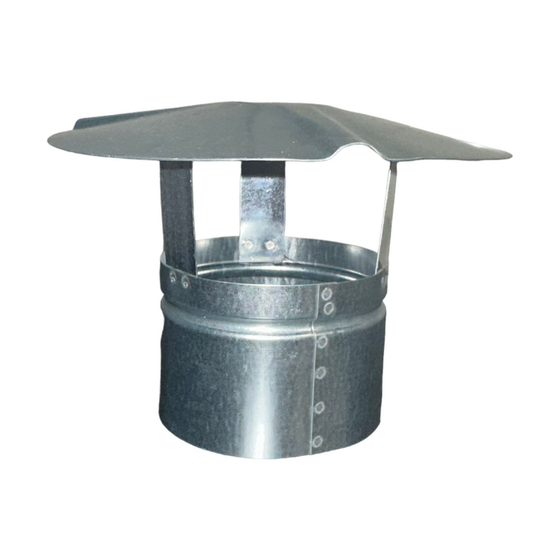 Fixed chimney stack with galvanized cap
