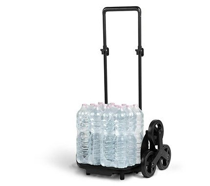 Carrello trolley portaspesa richiudibile 2in1 a 6 ruote saliscale con sacca antipioggia 52 Lt GIMI Tris