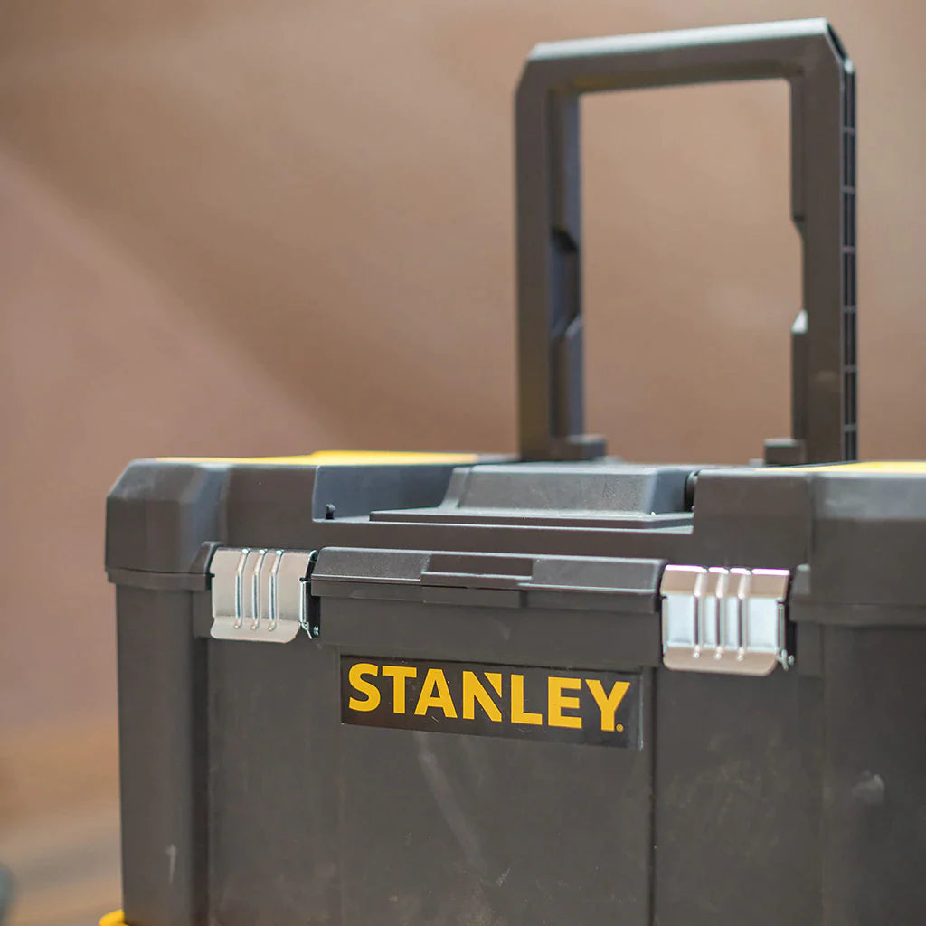 Carrello trolley porta attrezzi e minuterie con 3 livelli di stoccaggio e lucchettabile professionale STANLEY