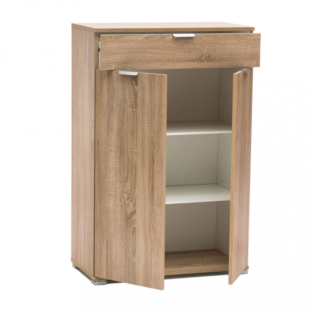 Mobiletto credenza da ingresso con 1 cassetto e 2 ante in legno Maston