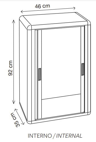 Mobile cabina copri caldaia universale in resina plastica a serrandina Himalaya