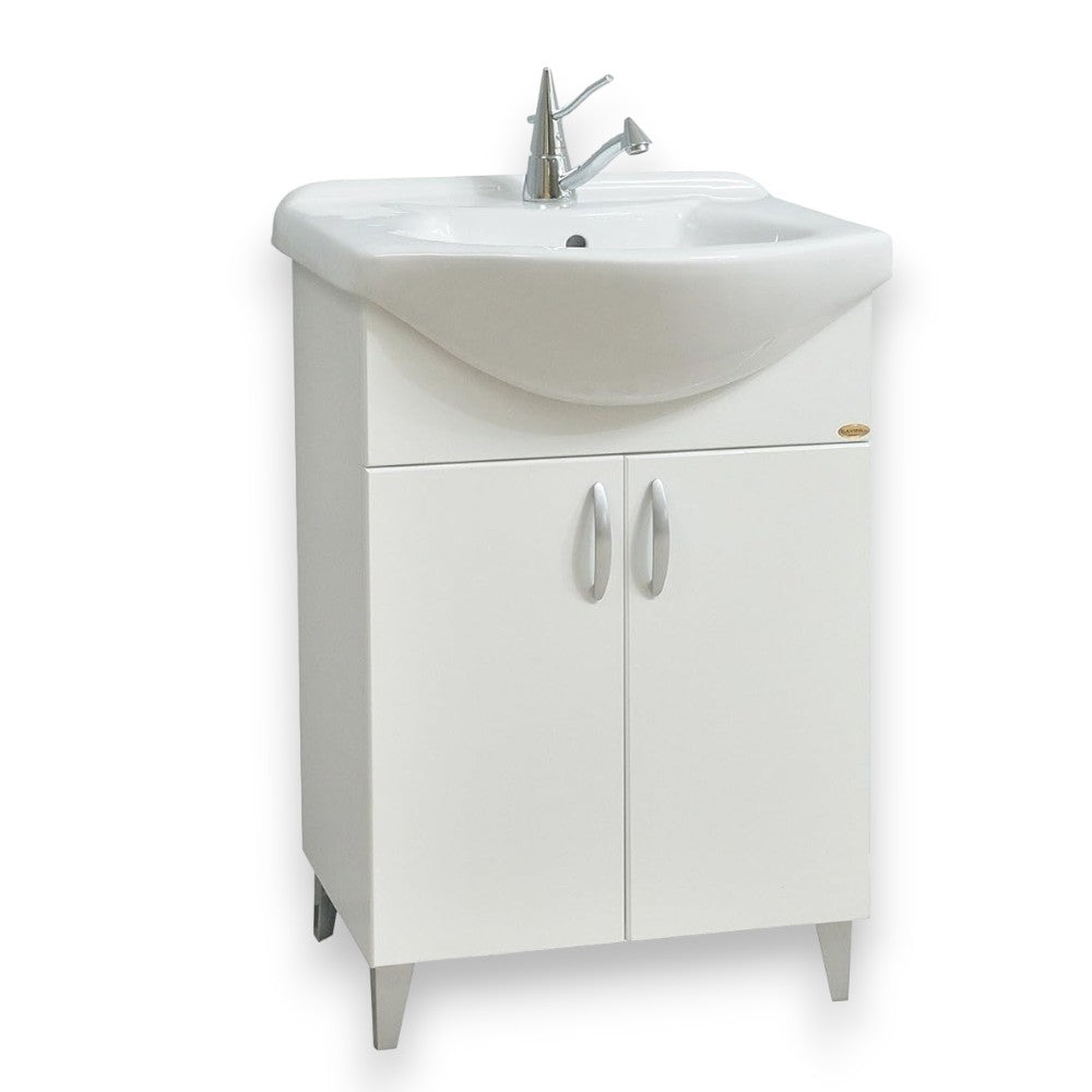 Mobile bagno luana lavabo con base e specchio  65x46xH86 cm