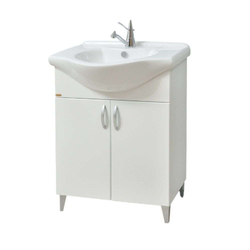 Mobile bagno luana lavabo con base e specchio  65x46xH86 cm