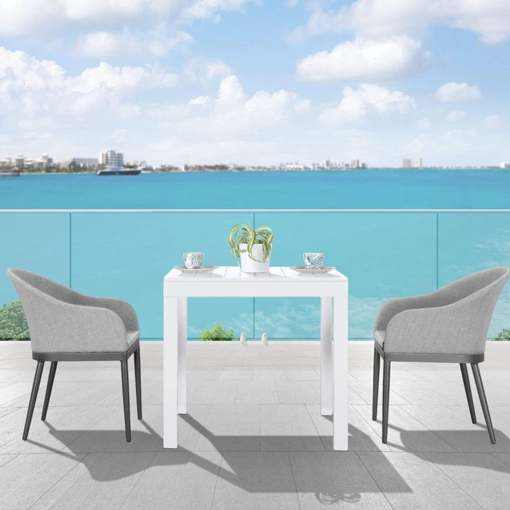 Tavolo da esterno quadrato componibile in polipropilene 78x78xH73 cm