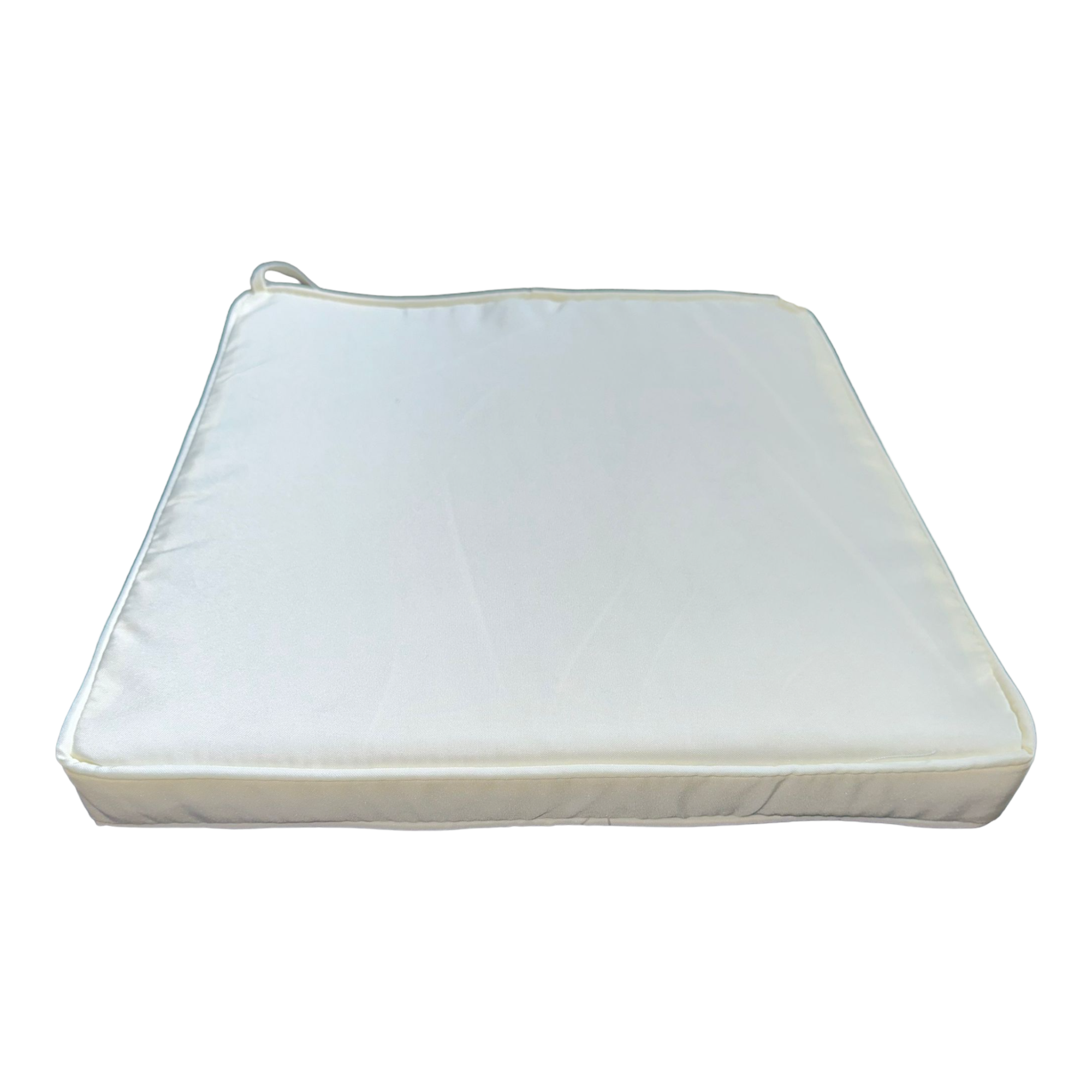 Cuscino quadrato 40x40x5 cm in cotone beige sfoderabile per sedie Mango e Kiwi