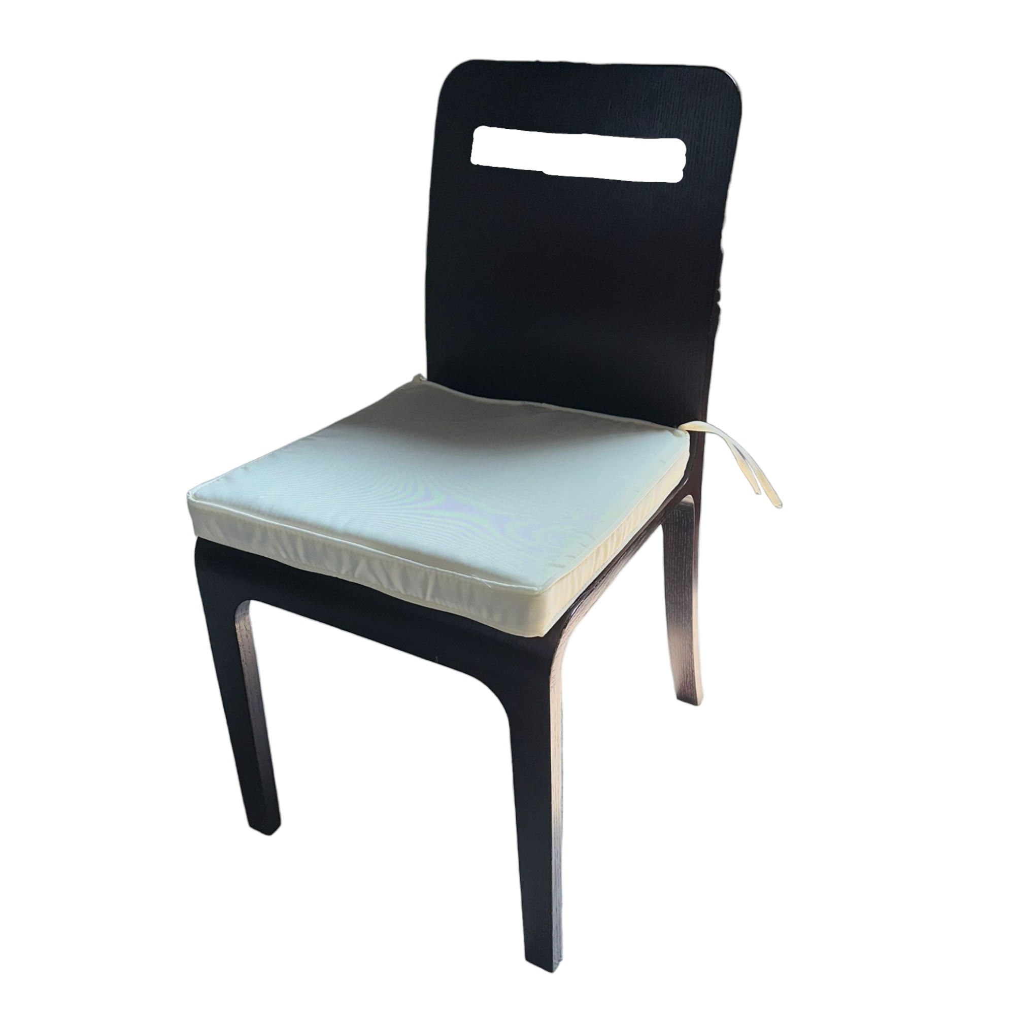 Cuscino quadrato 40x40x5 cm in cotone beige sfoderabile per sedie Mango e Kiwi