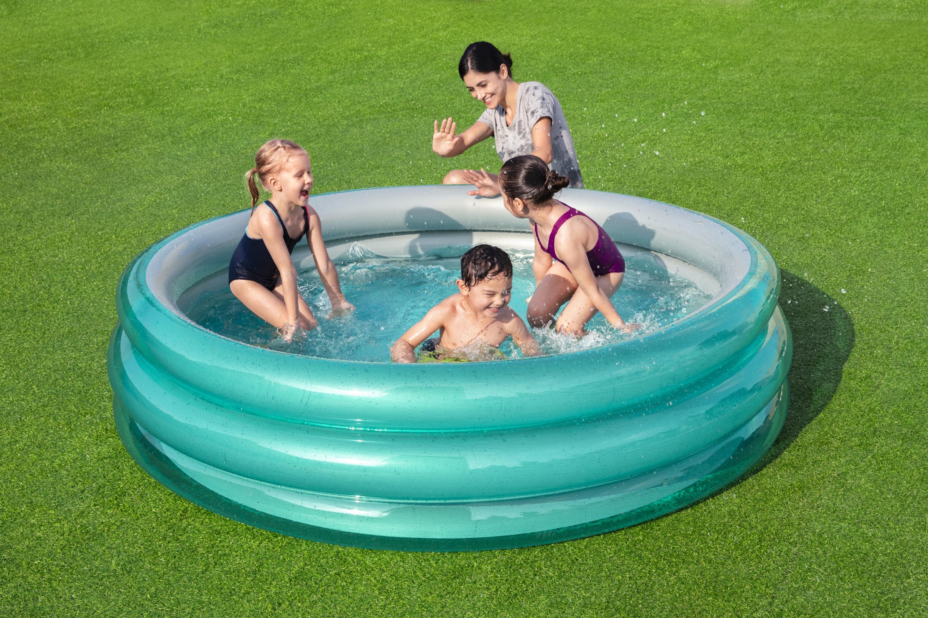 Piscina gonfiabile tonda 3 anelli grande metallica BestWay 51043