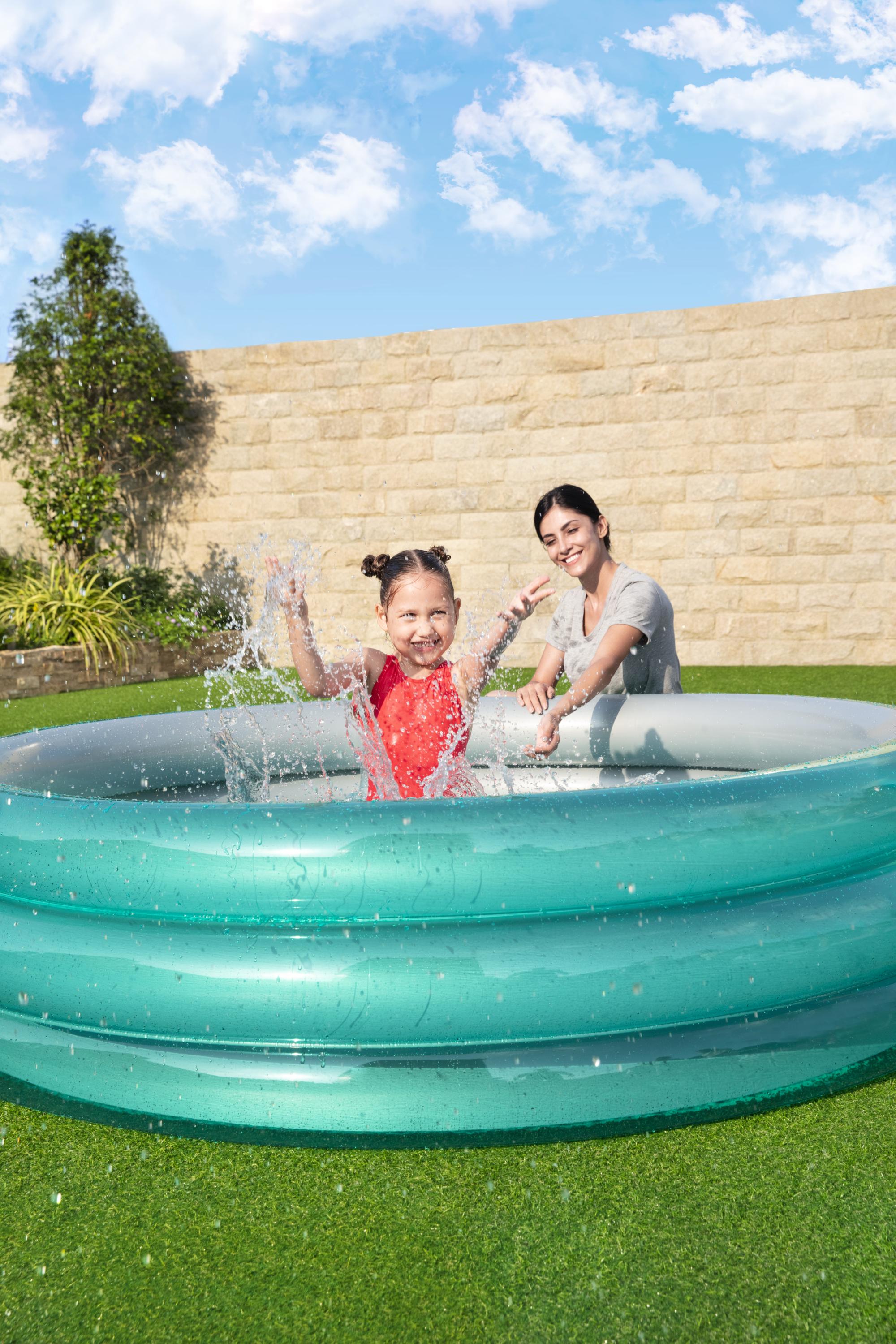 Piscina gonfiabile tonda 3 anelli grande metallica BestWay 51043