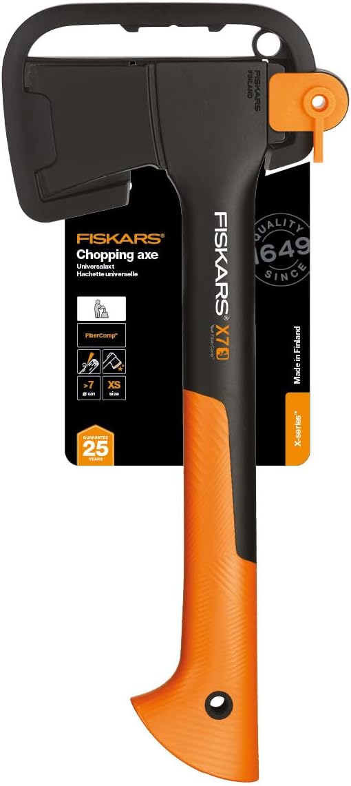 Accetta ascia da taglio spacca legna professionale maneggevole e portatile FISKARS XSX7