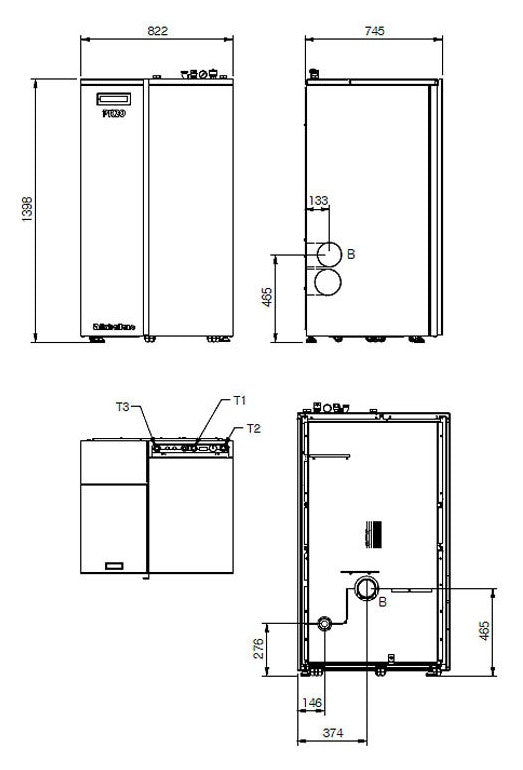 Pellet boiler last generation 20 kW PK20 Idro