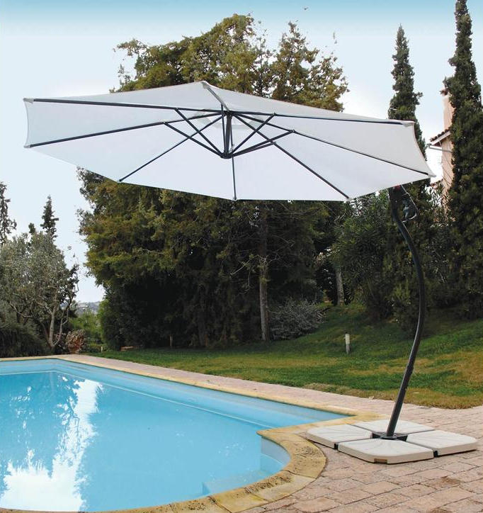 <transcy>Base for side umbrella in cement White 25Kg Stone Rose</transcy>