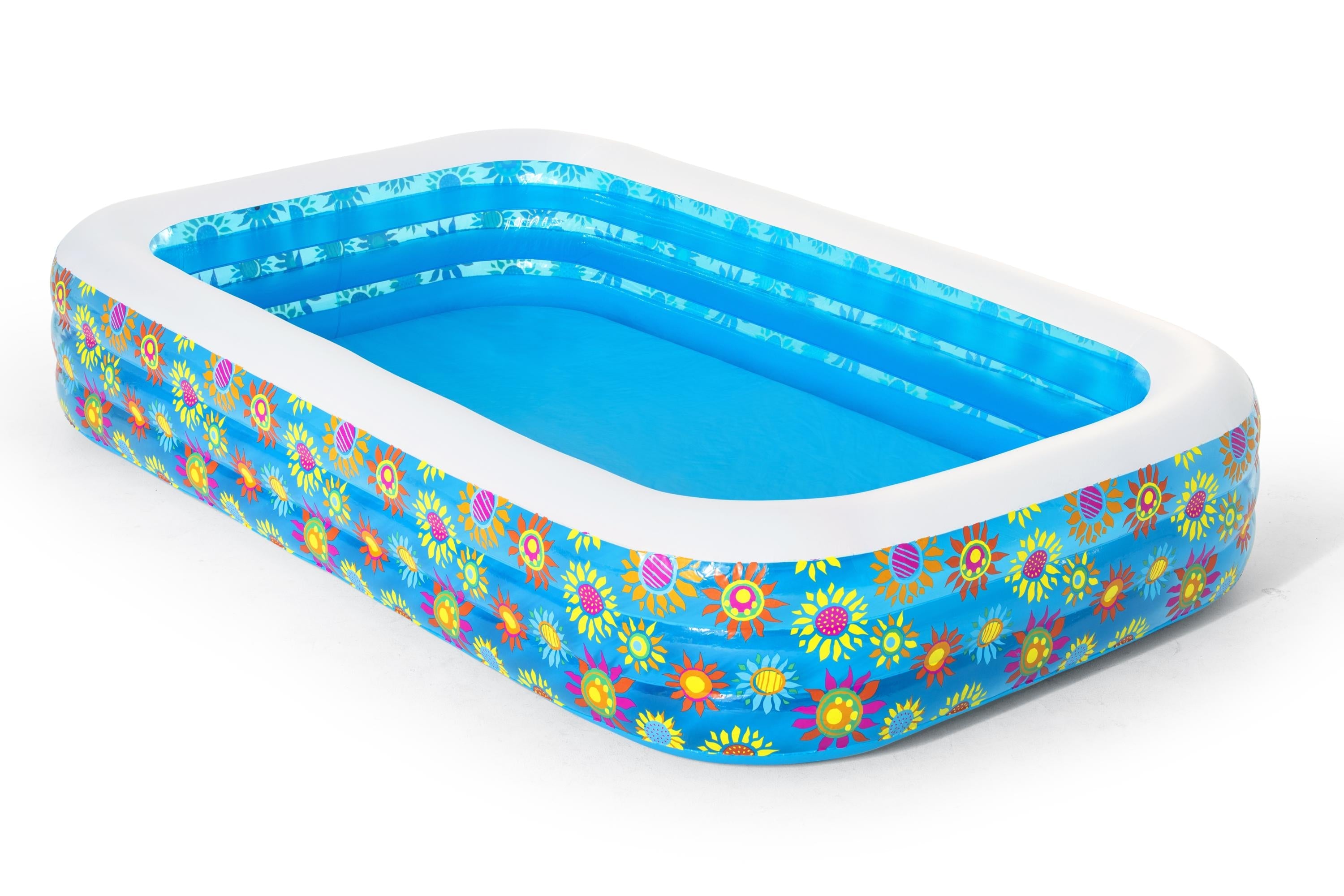 Piscina gonfiabile Family rettangolare decoro fiori BestWay 54121