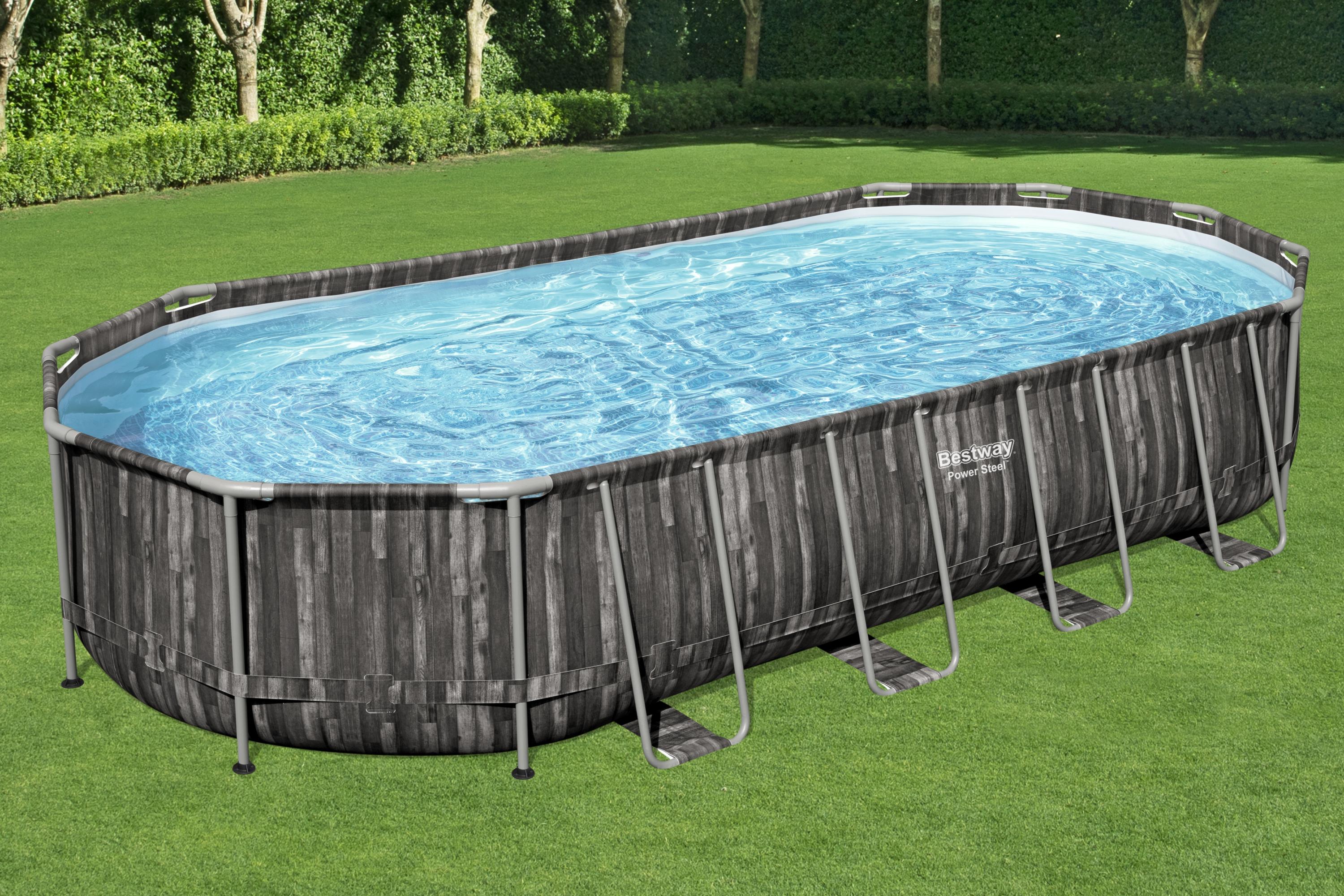 Piscina fuori terra ovale Power Steel 732x366x122 cm Bestway 5611T