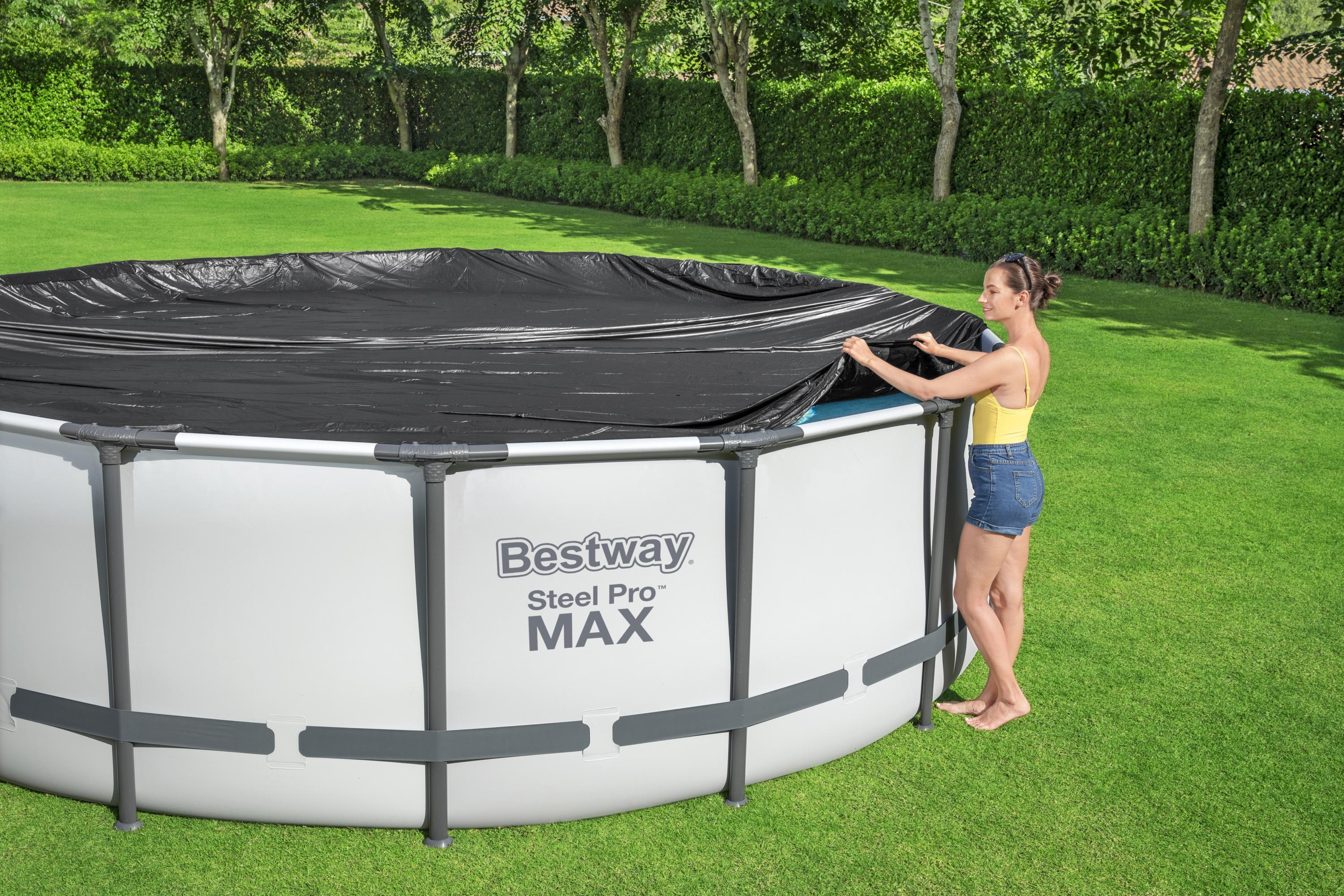 Telo copertura per piscina tonda diametro 366 cm con Struttura Bestway 58037