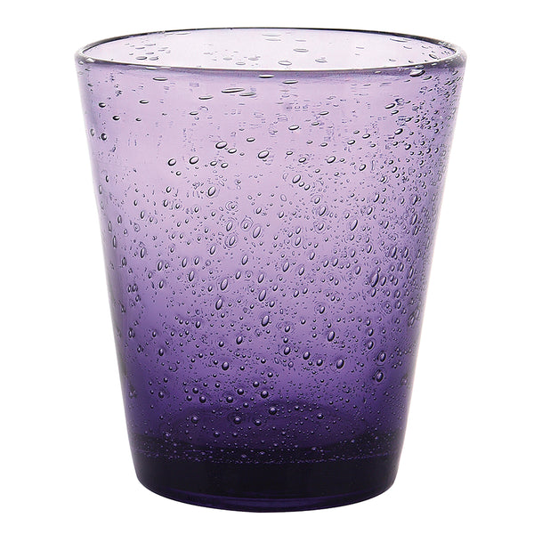 Bicchiere acqua viola 330 ml in pasta di vetro soffiato Cancun Satin
