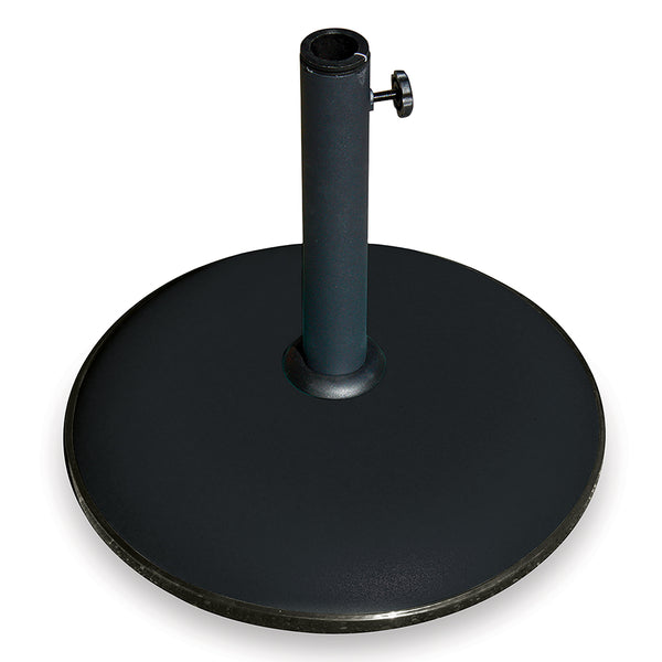 Base per ombrellone in ferro e cemento 25 kg per ombrelloni con asta da 35 a 52 mm nero Est