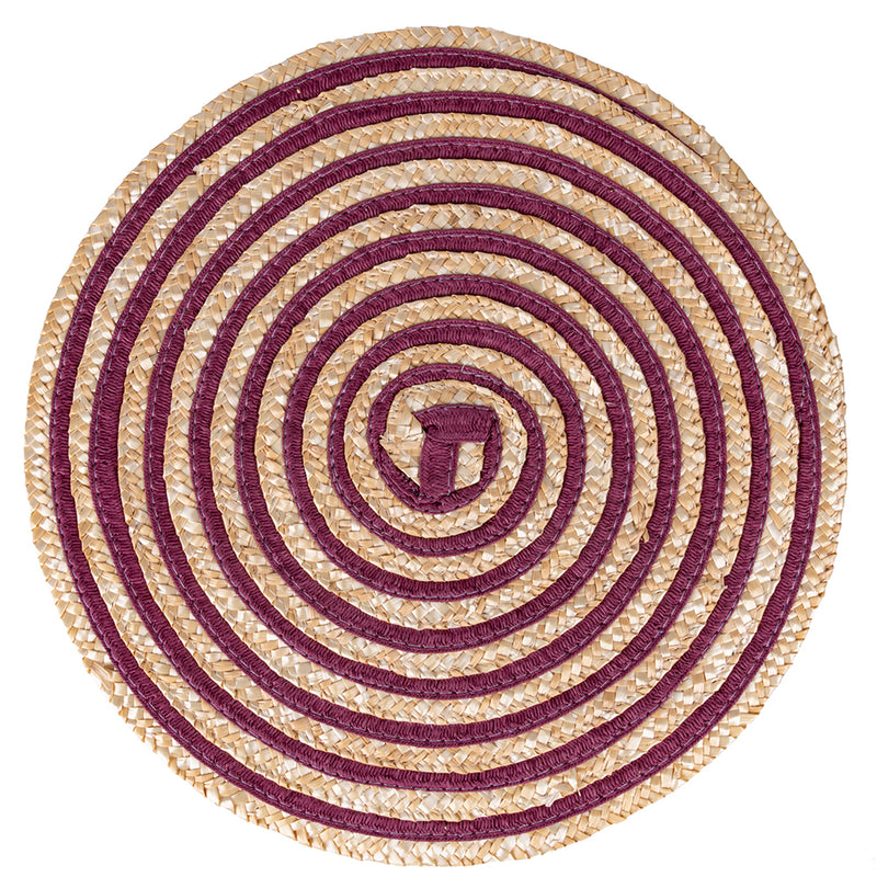 Tovaglietta tonda con trama a spirale Spiral Provence