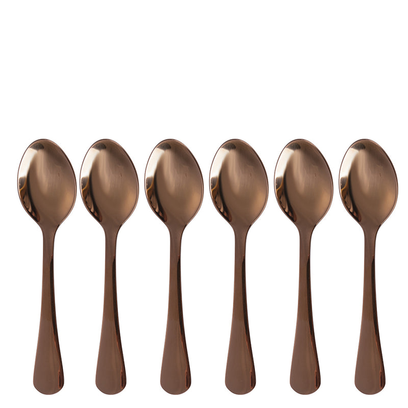 Set 6 cucchiaini da caffè in acciaio inossidabile 5TH Avenue in varie colorazioni 12x1,9 cm