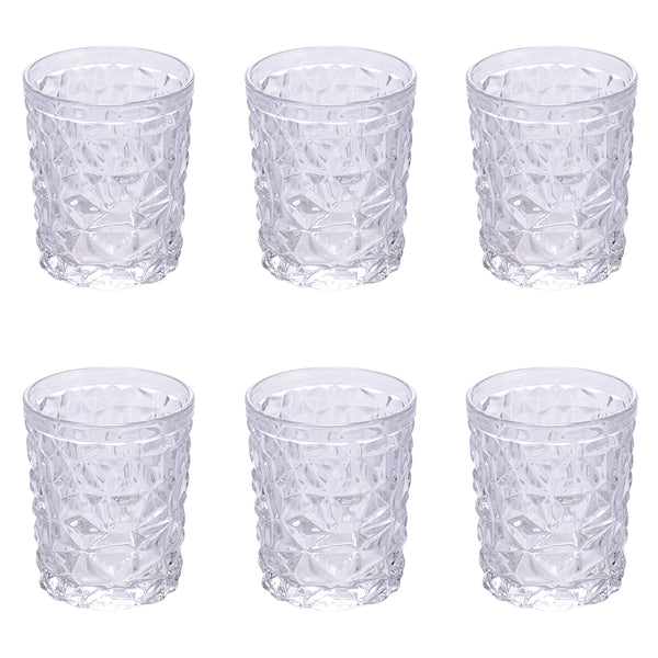 Set 6 bicchieri acqua 300 ml in vetro Glace Ice