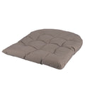 Cuscino alto imbottito semi ovale 50x46 cm per poltrona Pachà