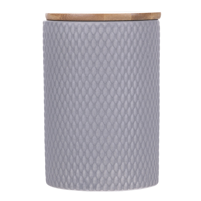 Barattolo 850 ml in ceramica coperchio in bamboo Light Stones Shapes