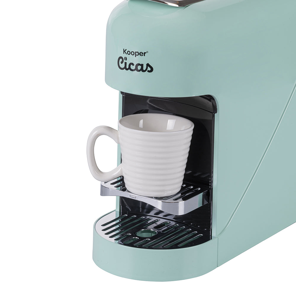 Macchina caff espresso a capsule acquamarina 1400 W Cicas Kooper