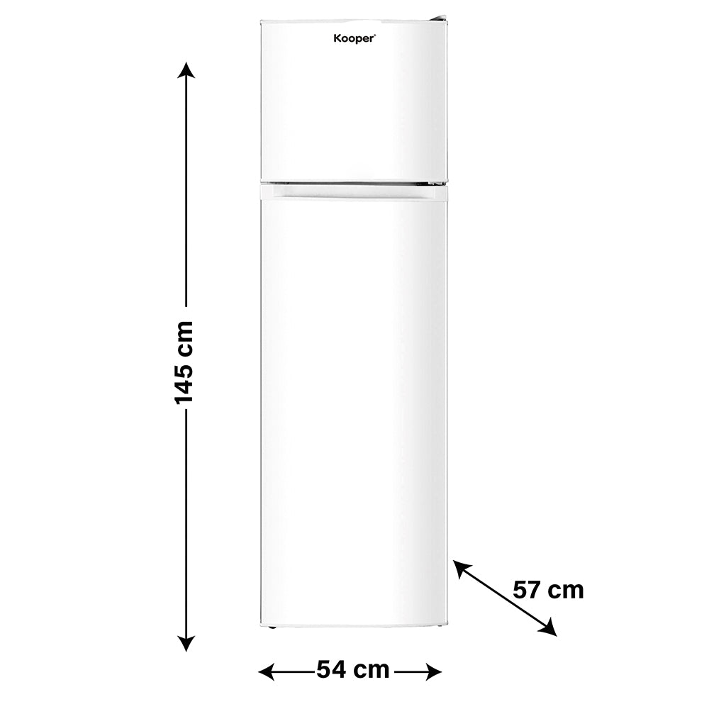 Frigorifero con freezer 206 L doppia porta bianco 54x54x145 cm Kooper